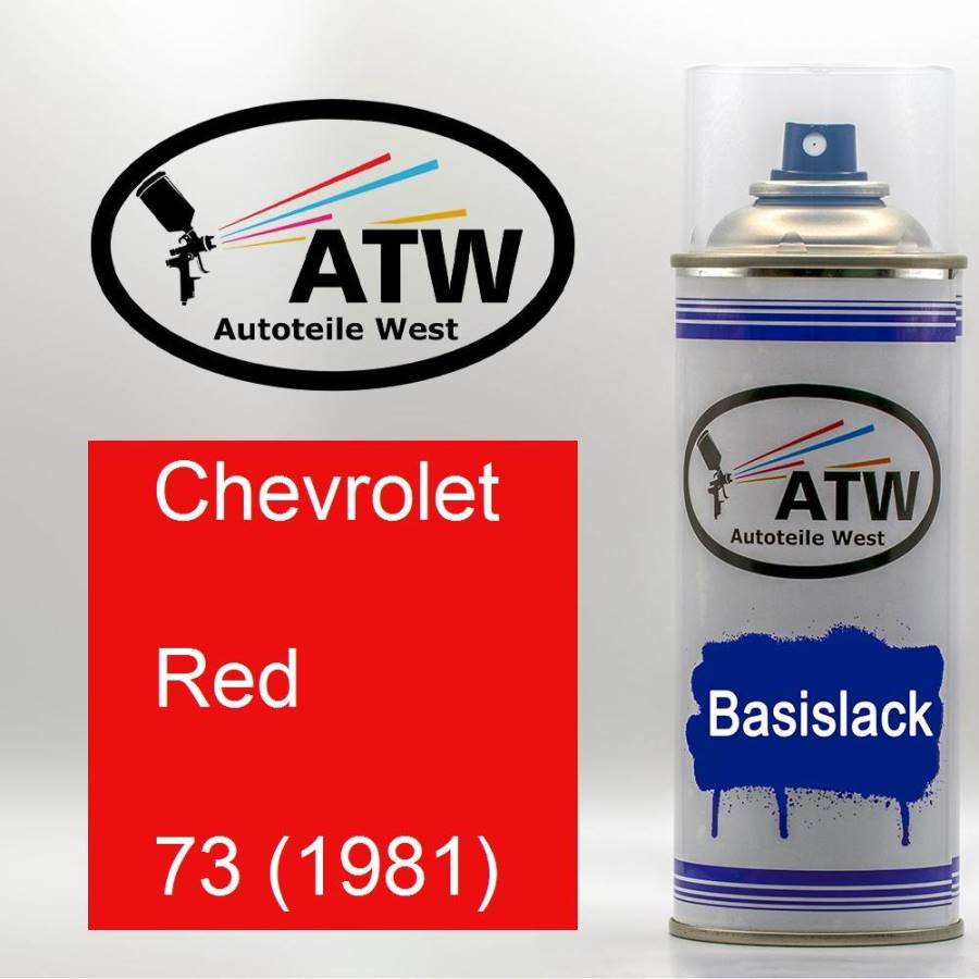 Chevrolet, Red, 73 (1981): 400ml Sprühdose, von ATW Autoteile West.